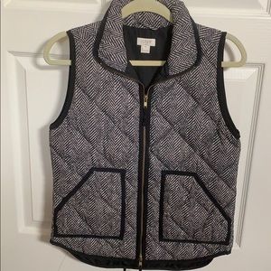 JCrew Herringbone puffer vest